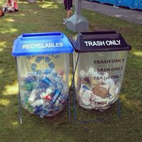 Image of a pair of clear stream containers